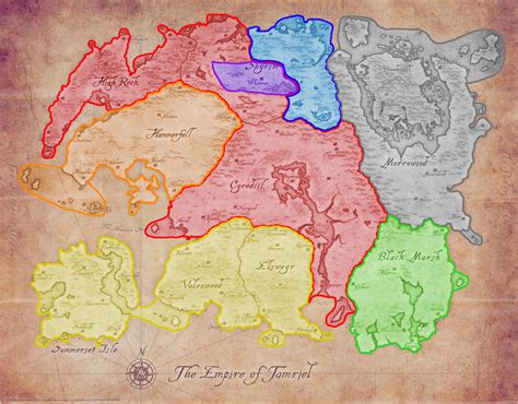 Political Map Of Tamriel During Skyrim