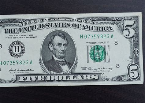 1969 Rare Five Dollar Bill Old 5 Dollar Banknote Us Etsy