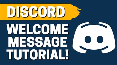 How To Make Custom Welcome Messages On Discord Servers Youtube