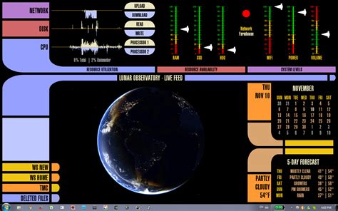 Oc Wip Star Trek Lcars With Desktop Earth Rainmeter