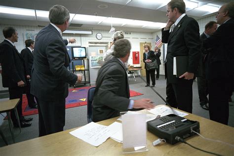 911 President George W Bush Watches Television Coverage Flickr