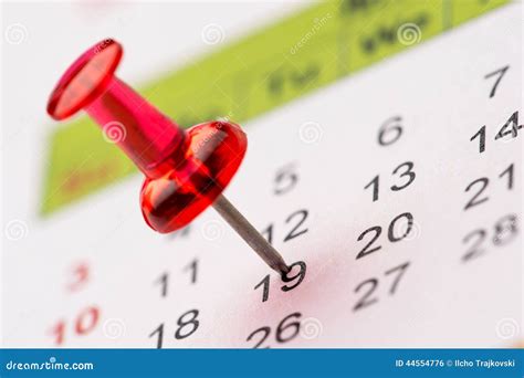 Pin On Calendar Stock Photo Image 44554776