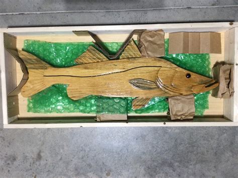2 31x 11 Snook Fish In Pecan Wood Wall Art Etsy