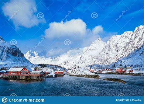 `a` Village On Lofoten Islands Norway Stock Image Image Of Land
