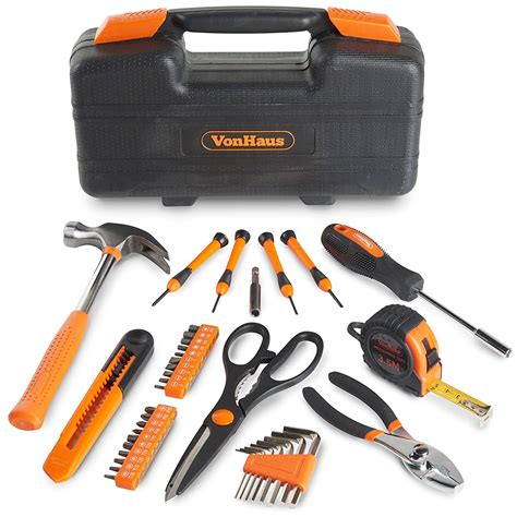 Vonhaus Orange 39 Piece General Tool Set Home Hand Tool Kit With