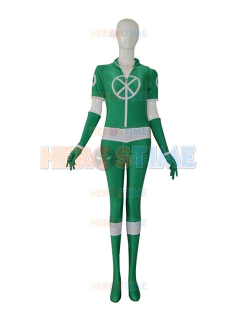 New Style Custom Green X Men Rogue Superhero Costume Halloween Cosplay