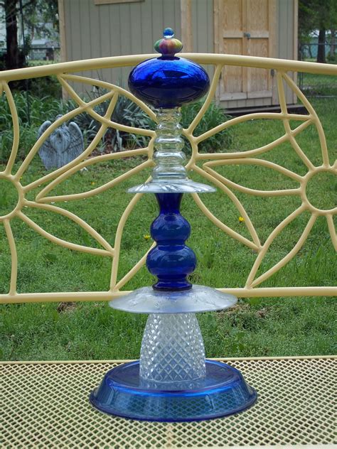 Lynn S First Glass Totem In 2023 Glass Garden Art Glassware Garden Art Garden Art Crafts