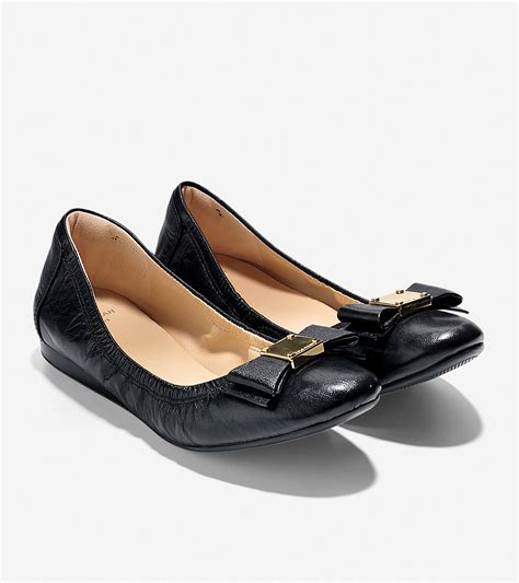 Womens Tali Bow Ballet Flats In Black Cole Haan