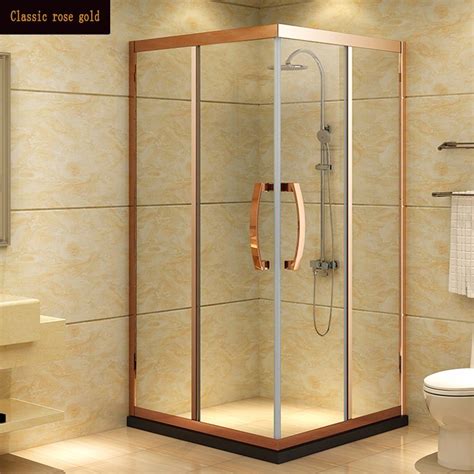 Stainless Steel Square Shower Room Glass Screen Shower Cabin Bathroom