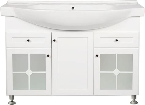 Bathroom non pedestal under sink storage cabinet: RONBOW Adara 47 Inch Bathroom Vanity Set in White, Space ...