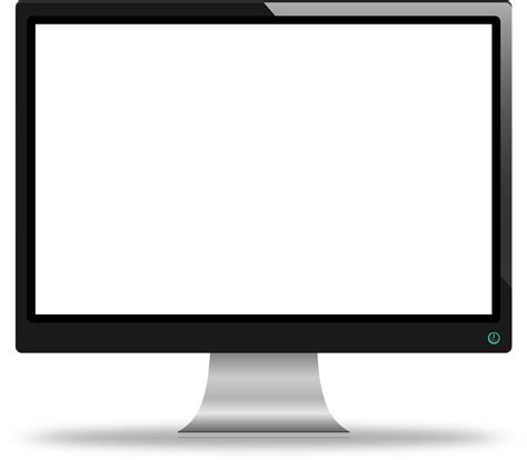 Pc Clipart Computer Monitor Monitor Black And White Png Download