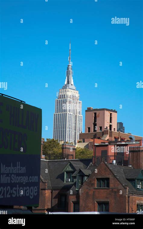The Empire State Building From The High Line Manhattan New York City