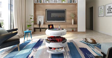 The coosno has you covered. » Smart Coffee Table With Refrigerator