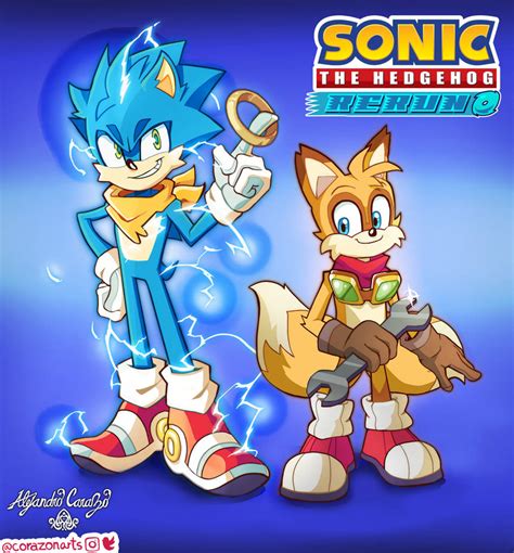 Sonic And Tails Redesignssonic Rerun By Corazonarts On Deviantart