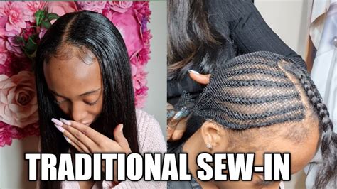 Tutorial On A Middle Part Sew In Youtube
