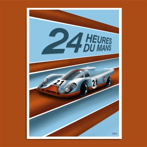 Poster 24 Hours Of Le Mans Porsche 917 Steve Mcqueen Etsy