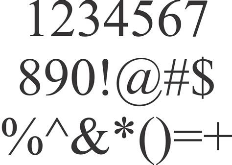 Times New Roman Font Letters Numbers And Symbols — Enc Creations