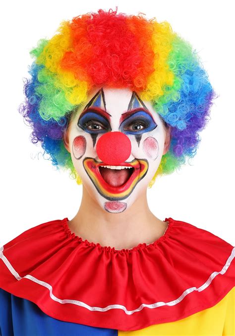 Rainbow Afro Wig Clown Circus Adult Costume Accessory New Mens Womens