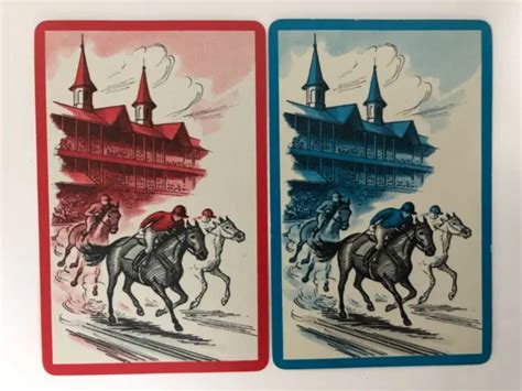 Vintage Swap Playing Cards Horses Racing Racehorse Race And Jockey Rider