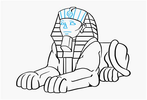 How To Draw Sphinx Line Art Hd Png Download Kindpng