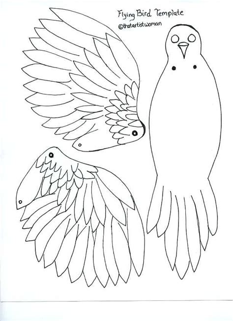 Flybirdtemgbarteljune09130 Bird Template Paper Animals Paper Birds