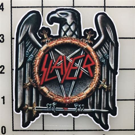 5x3 Slayer Vinyl Sticker Decal Heavy Metal Death Rock Bands Ebay