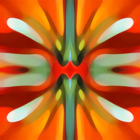 Abstract Red Tree Symmetry Painting By Amy Vangsgard Pixels