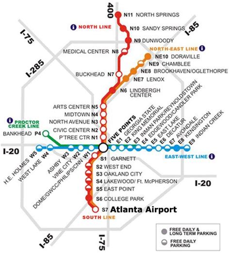 Marta Station Map Subway Map Atlanta Map Station Map