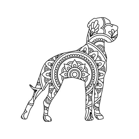 Cute Dog Mandala Coloring Vector Illustration Design 11518019 Vector