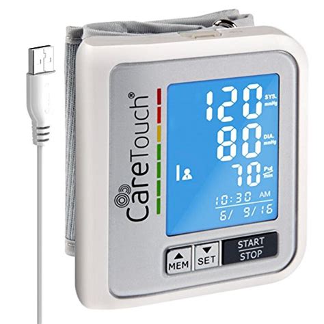 Wrist Blood Pressure Monitor By Care Touch With Usb Charging Slim