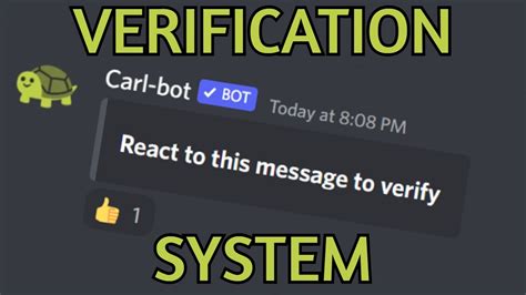 Easy Discord Verification System With Carl Bot 2022 Youtube
