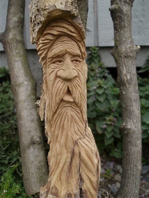 Wood Spirit Carving Wood Carving Faces Face Carving Wood Carving