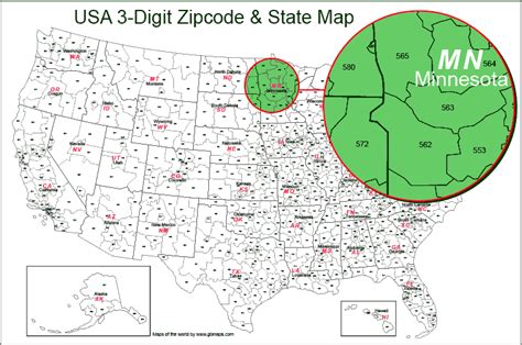 Zip Code Map By State Zip Code Map