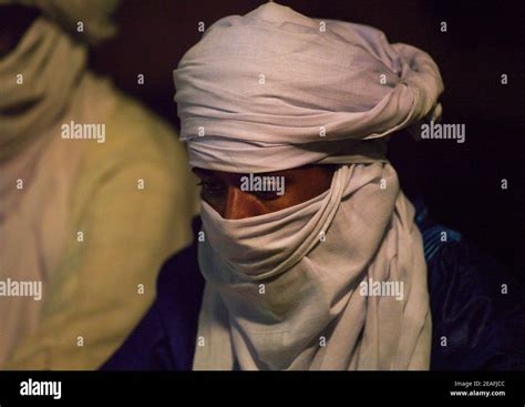 Tuareg Man In Traditional Clothing Tripolitania Ghadames Libya Stock