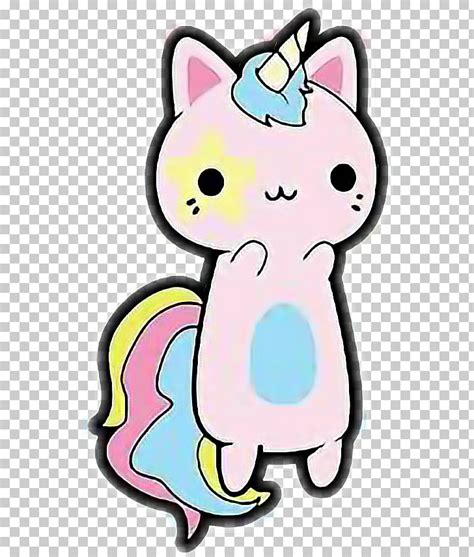 Kawaii Bebe Gato Dibujo De Unicornio Imagen Para Colorear