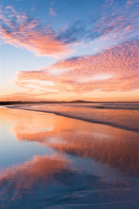 Sunset Wallpaper 4k Horizon Reflections Noosa Beach Queensland