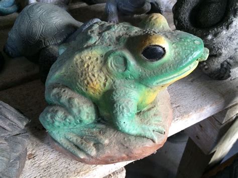 Check spelling or type a new query. Vintage Cement Frog Garden Statue Fountain Spitter ...