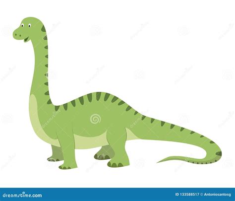 Diplodocus Vector Illustration Isolated In White Background 131487488