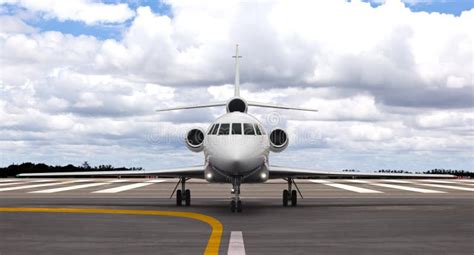 Private Jet On The Runway Stock Image Image Of Luxurious 63468233