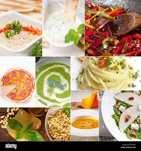 Healthy And Tasty Italian Food Collage Stock Photo Alamy