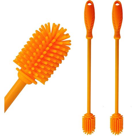 2 Pack Water Bottle Scrubber Brush Silicone Cleaning Brush For Cup