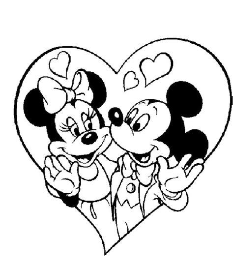 Valentines Day Coloring Pages Mickey Mouse With Disney Best Disney