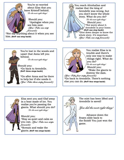 Frozen Ii Board Game With Printables