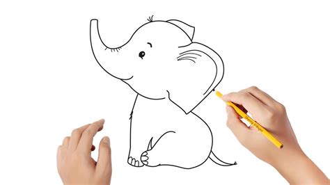 Cómo Dibujar Un Elefante Dibujos Sencillos Youtube