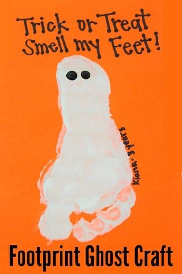 Halloween Footprint Ghost Craft for Preschoolers - Happy Hooligans