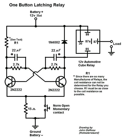 Relay Latch Circuit Diagram