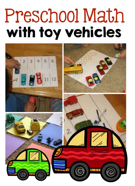 preschool math ideas  toy vehicles