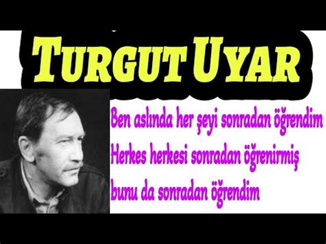 Turgut Uyar İkinci Yeni Aķımı Şairleri Cumhuriyet Dönemi Türk Şiiri