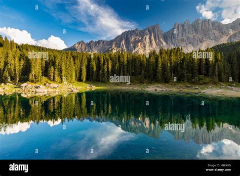 Lago Di Carezza Karersee Latemar The Dolomites Stock Photo Royalty