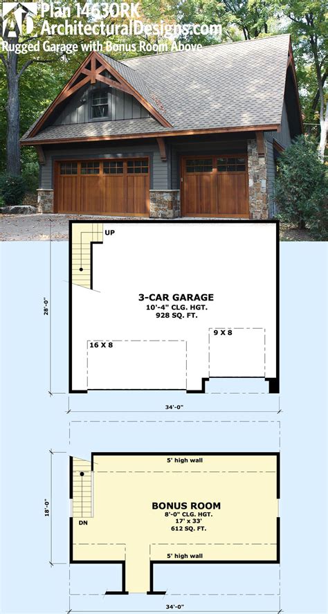 Plan 14630rk Rugged Garage With Bonus Room Above Garage Apartment